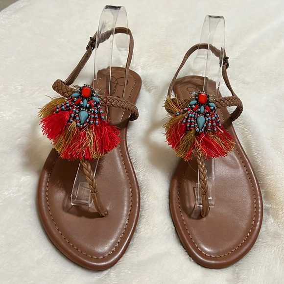 Jessica Simpson Shoes - Jessica Simpson embellished thong sandals